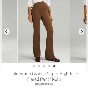 Lululemon Groove Super-High-Rise Flared Pant Nulu - Butternut Brown